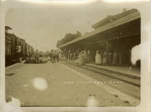 PHOTO RARE : GARE TRAIN TLEMCEN ALGÉRIE - STATION 1910