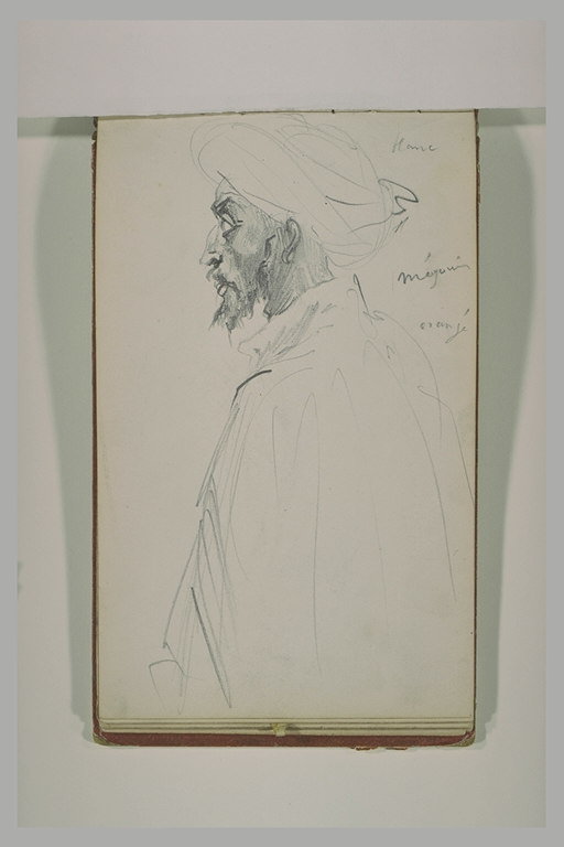 Un arabe en buste, vu de profil