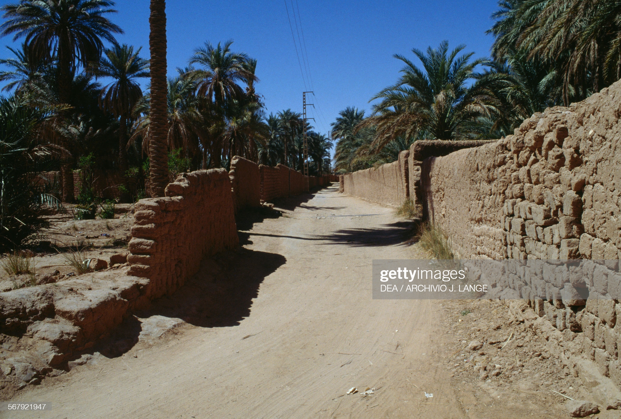 Mur de protection de la palmeraie à El Menia, ancienne El Golea, Algérie