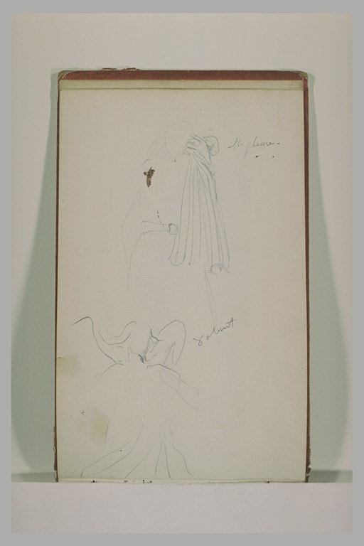 Une femme pleurant et un ange