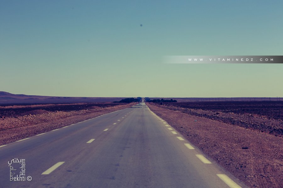 La route du Sud qui mène de Tlemcen vers Naama