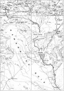 L’oued Guir, croquis de situation. (Carte)