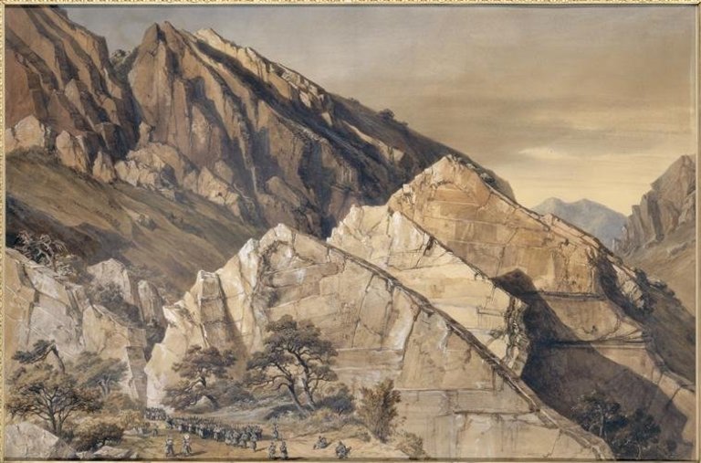 Les soldats atteignent la seconde muraille calcaire des Portes de Fer