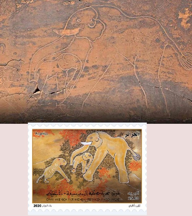 maman éléphante protégeant bébé éléphanteau de la méchante panthère