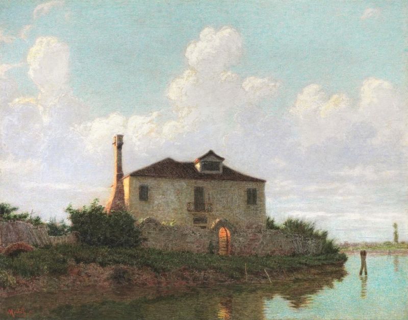 Angelo Morbelli (1853 - 1919), « Canale a Mazzorbo » (1911)
