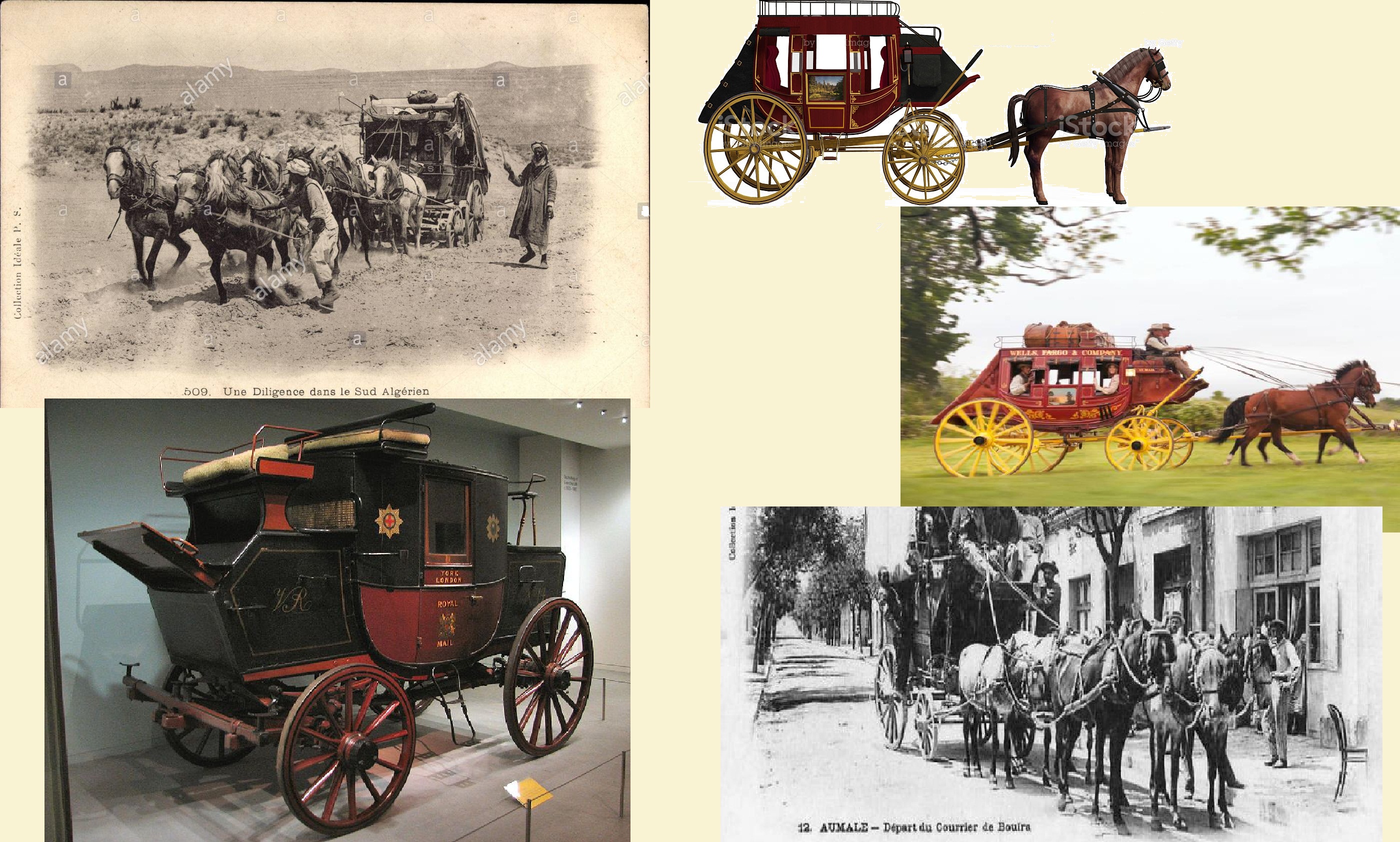 Diligence- voiture hippomobile