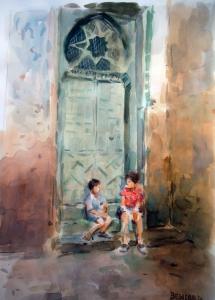 Exposition d'aquarelles sur la ville de Tlemcen de Hacene Bensaad