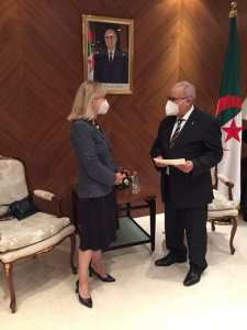 Rencontre de Madame l’Ambassadeur d’Autriche à Alger avec le ministre algérien des affaires étrangères Monsieur Ramtane Lamamra
