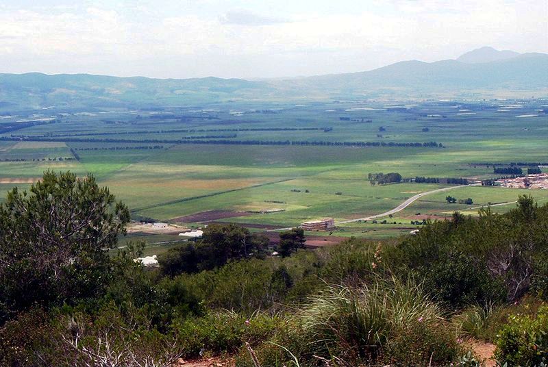 Plaine de la Mitidja vue depuis le Mausolée royal de Maurétanie.