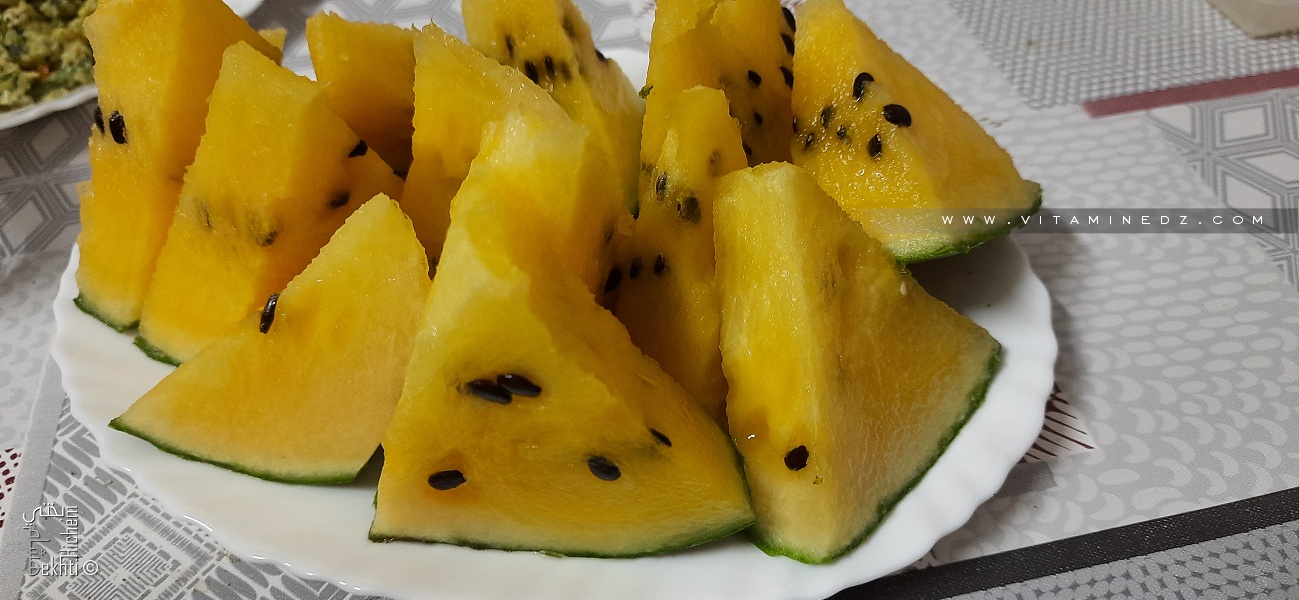 Pastèque avec interieur jaune