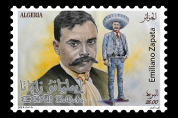 Un timbre-poste algérien à l’effigie du révolutionnaire Emiliano Zapata