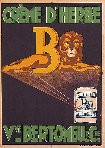 Crème d'herbe. B. Vve Bertomeu et Cie.