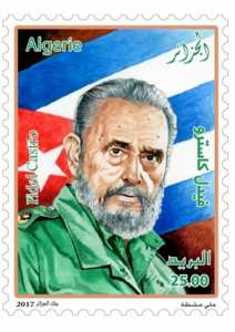 Timbre poste Algérie : Fidel Castro