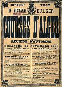 Hippodrome de Mustapha . Ville d'Alger. Courses d'Alger. Réunion d'automne du 25 novembre 1888 (...)