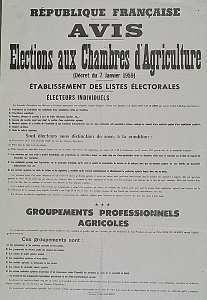 Avis. Elections aux chambres d'agriculture (décret du 7 janvier 1959). Etablissement des listes électorales (...)