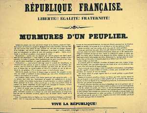 (...) Murmures d'un peuplier (...) Vive la République !