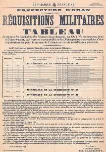 Préfecture d'Oran. Réquisitions militaires (...)