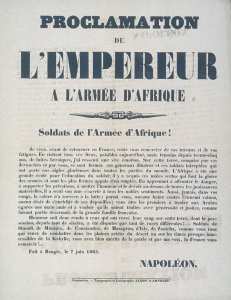 Proclamation de l'empereur à l'armée d'Afrique.