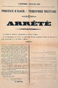 Province d'Alger. Territoire militaire. Arrêté (...)