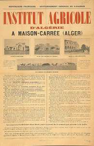 Institut agricole d'Algérie à Maison Carrée (Alger) (...)