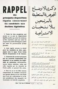 Rappel des principales dispositions légales concernant les candidats aux élections législatives (...)