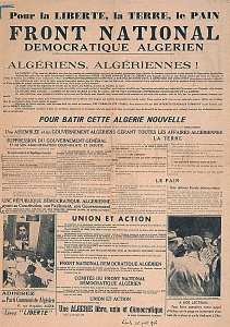 Pour la liberté , la terre, le pain. Front national démocratique Algérien (...)
