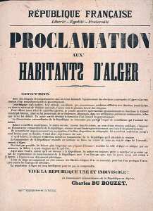 Proclamation aux habitants d'Alger (...)