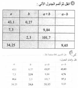 حل التمرين 04 صفحة 34 رياضيات السنة الأولى متوسط