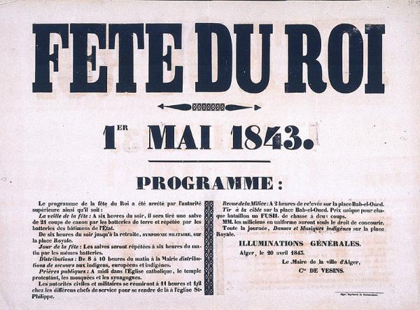 Fête du roi. 1er mai 1843