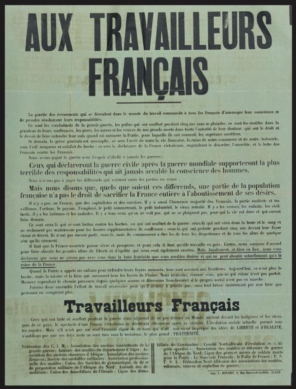 Aux travailleurs français