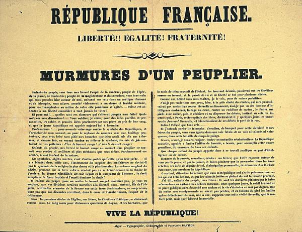 (...) Murmures d'un peuplier (...) Vive la République !