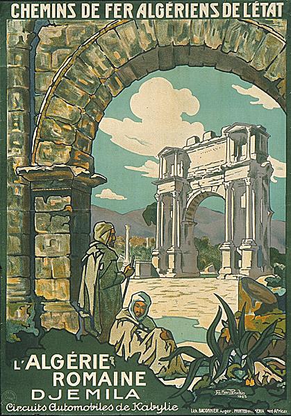 Chemins de fer algériens de l'Etat. L'Algérie romaine Djemila.Circuits automobiles de Kabylie.