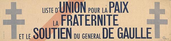 Liste d'union pour la paix, la fraternité et le soutien du général de Gaulle