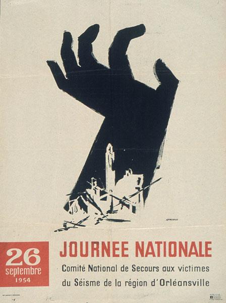 26 septembre 1954. Journée nationale. Comité national de secours aux victimes du séisme de la région d'Orléansville