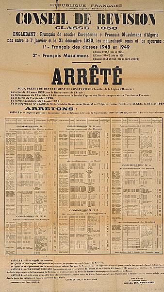 Conseil de révision. Classe 1950 (...)