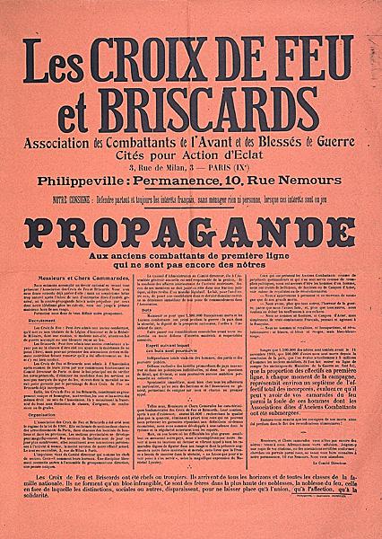Les Croix de feu et briscards. Association des combattants de l'avant (...)