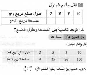 حل التمرين 04 صفحة 78 رياضيات السنة الثانية متوسط