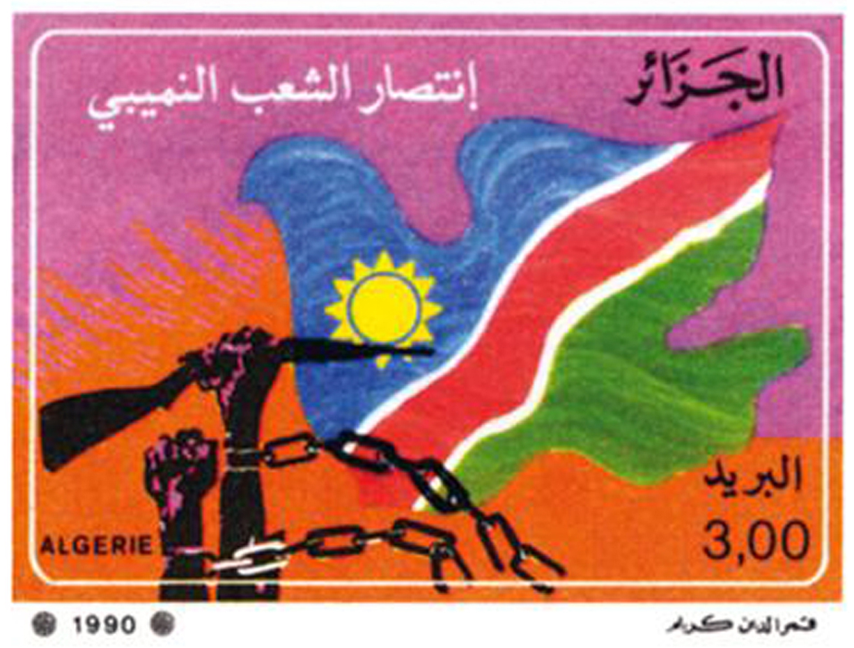 Victoire du peuple namibien (Timbre poste Algérie)