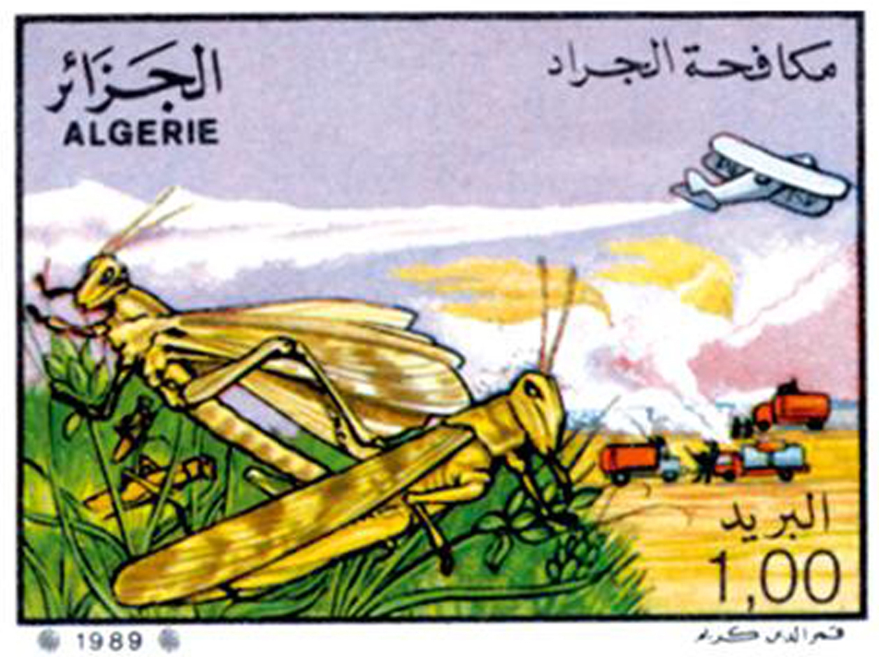 Lutte antiacridienne (Timbre poste Algérie)