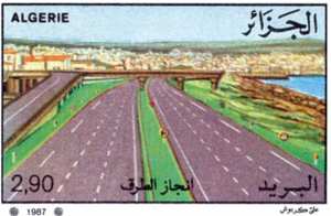 Infrastructures de communication (Timbre poste Algérie)