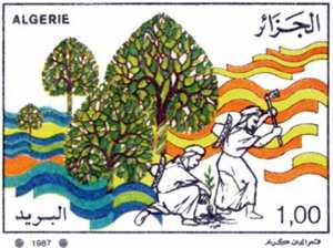 L’agriculture (Timbre poste Algérie)