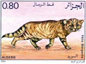 Les chats (Timbre poste Algérie)