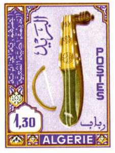 Instruments de musique (Timbre poste Algérie)