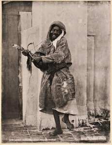 Alger. Le mendiant Salem, noir du Soudan (Image de propagande coloniale)