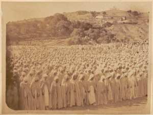 [Bougie. La Grande prière 1ère pose] (Image de propagande coloniale)