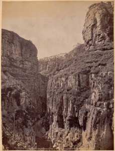 Constantine. Les gorges du Rhummel, vue prise du Chemin des Touristes (Image de propagande coloniale)