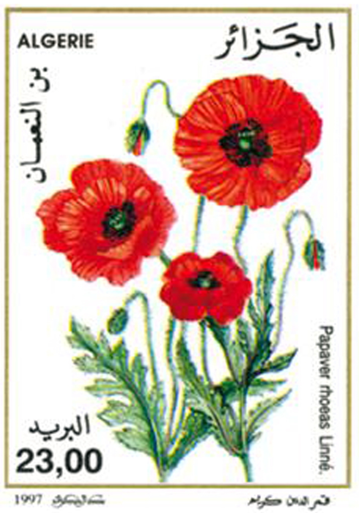 أزهار طابع بريدي الجزائر