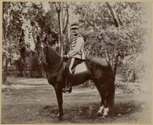 Brémond et Cartaux au Bois sacré (1894) (Image de propagande coloniale)