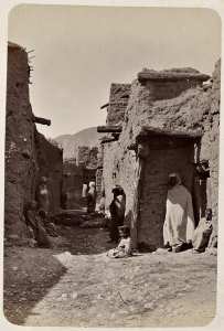 Oasis d'El Kantara. Une rue (Image de propagande coloniale)