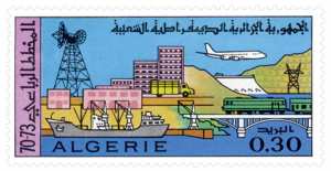 Plan quadriennal 1970-1973 (Timbre poste Algérie)